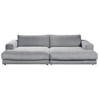 MEGASOFA Cord Grau  - Schwarz/Grau, Design, Kunststoff/Textil (290/86/170cm) - Pure Home Lifestyle
