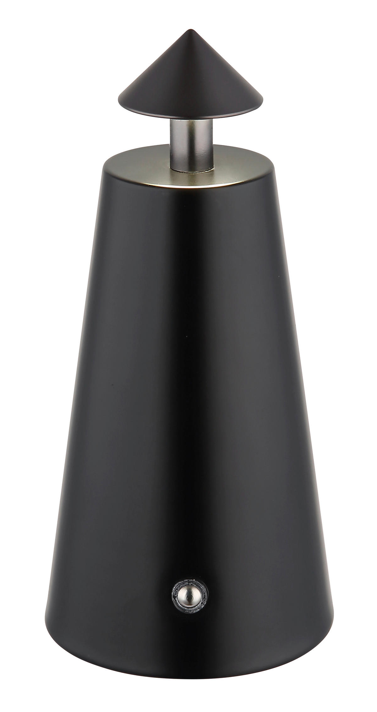 AKKU-TISCHLEUCHTE LIVA 9/19 cm  - Schwarzchrom/Schwarz, Design, Kunststoff/Metall (9/19cm) - Globo