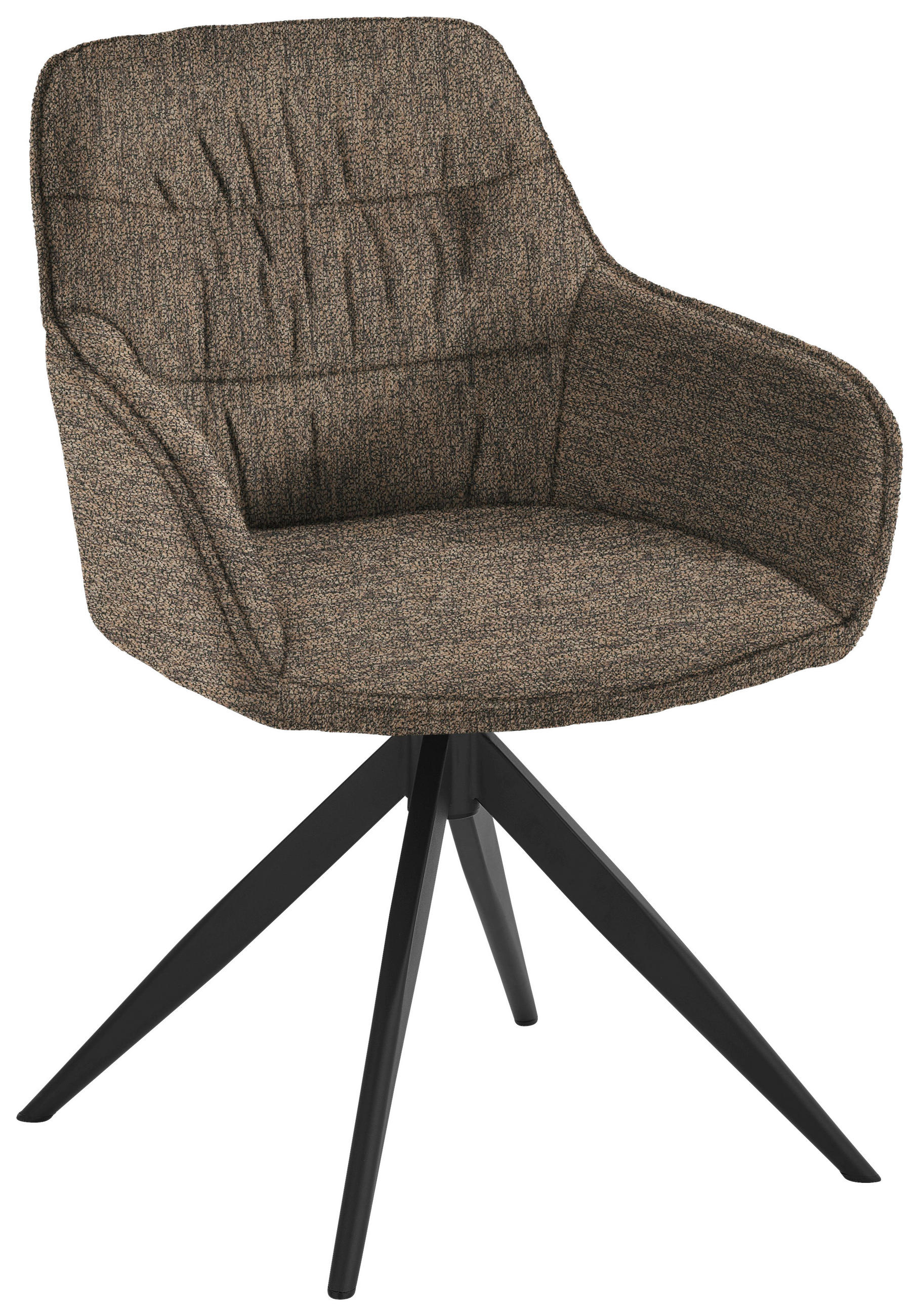 ARMLEHNSTUHL  Sitzfläche 360° drehbar Bouclé  Taupe  - Taupe, Design, Textil/Metall (62/87/61cm) - Musterring