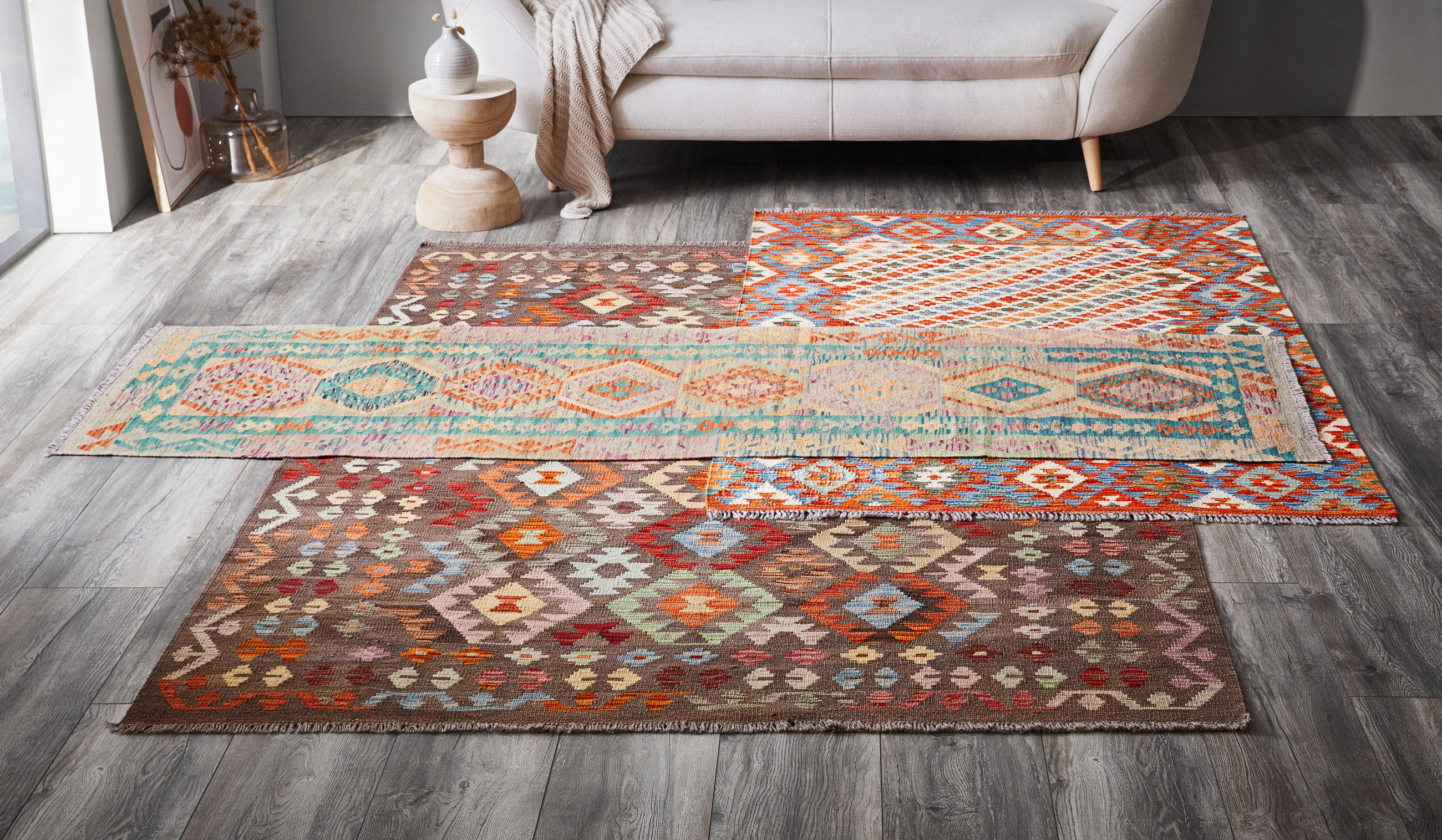 ORIJENTALNI TEPIH 85/120 cm   višebojno  KELIM VINTAGE  - višebojno, Konvencionalno, tekstil (85/120cm) - Cazaris