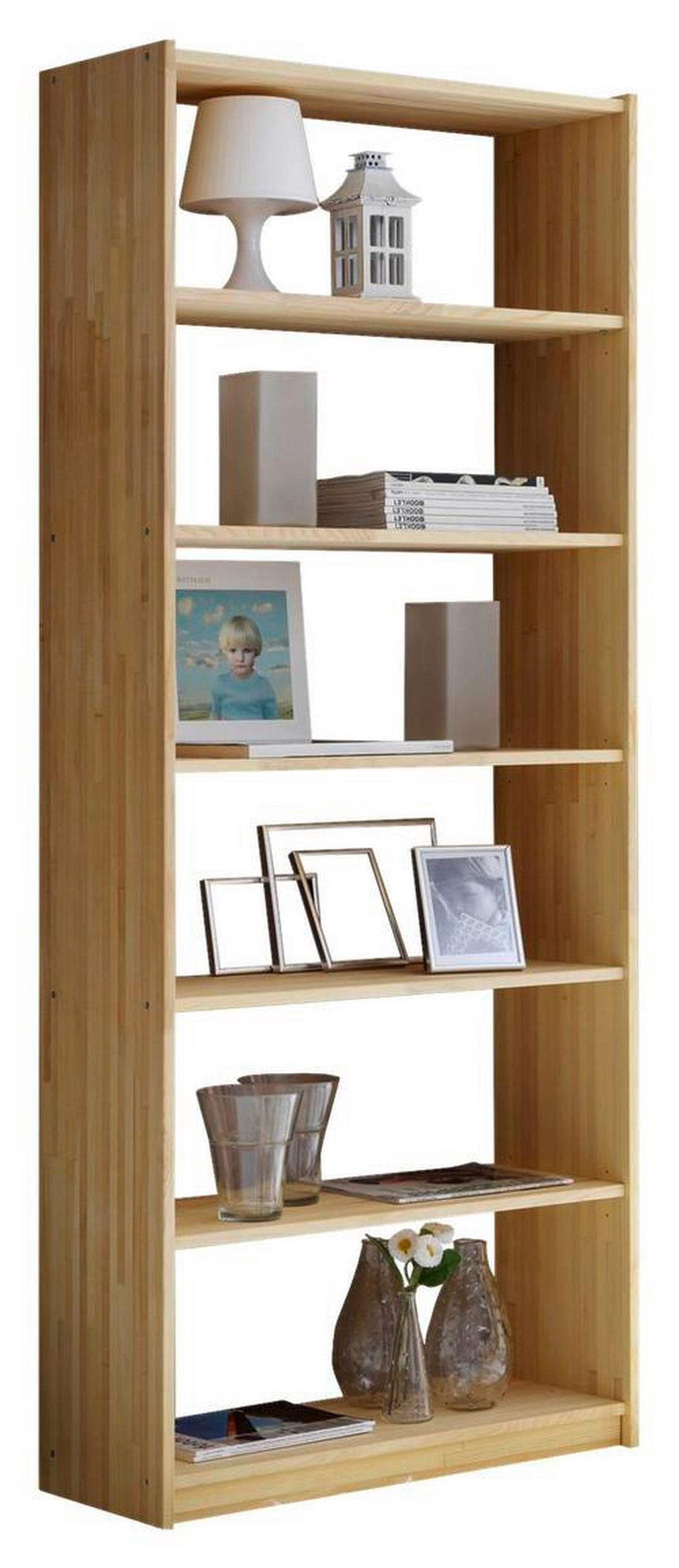 REGAL Kiefer massiv Kieferfarben  - Kieferfarben, Basics, Holz (80/213/31cm) - MID.YOU