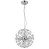 LED-HÄNGELEUCHTE VIRINA 45/150 cm   - Klar/Chromfarben, KONVENTIONELL, Glas/Kunststoff (45/150cm) - Globo