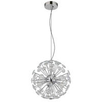 LED-HÄNGELEUCHTE VIRINA 45/150 cm   - Klar/Chromfarben, KONVENTIONELL, Glas/Kunststoff (45/150cm) - Globo