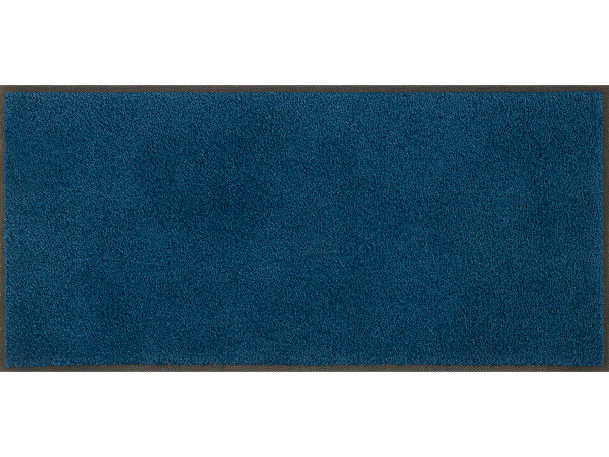 LÄUFER 35/75 cm wash+dry Blau  - Blau, KONVENTIONELL, Kunststoff/Textil (35/75cm) - wash+dry