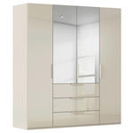 DREHTÜRENSCHRANK 201/223/61 cm,  in Champagner, 4-türig  - Champagner, Basics, Glas/Holzwerkstoff (201/223/61cm) - Novel