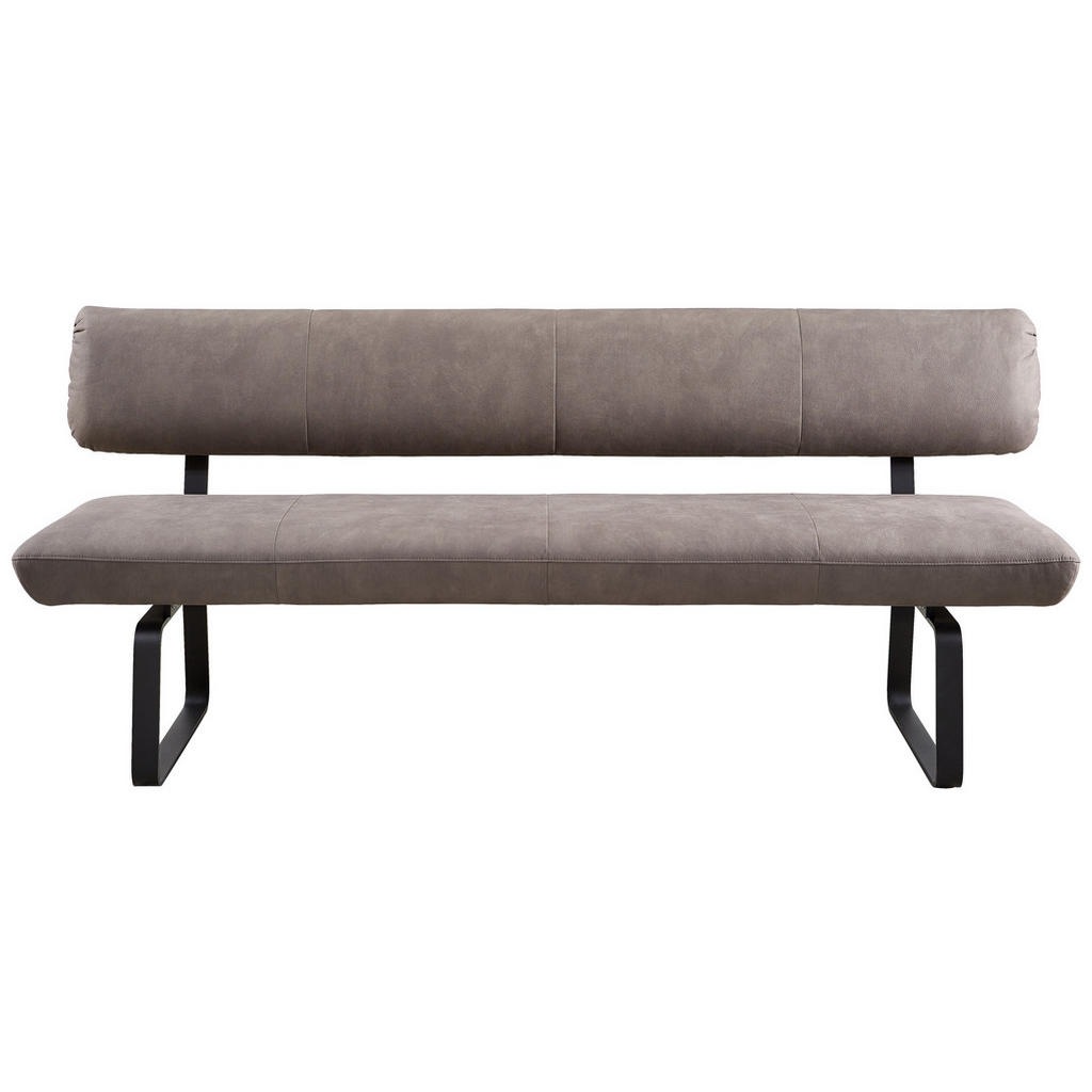 Thumbnail - Venjakob Sitzbank, Anthrazit, Grau, Metall, Textil, 4-Sitzer, Füllung: Schaumstoff, 200x88x68 cm, Goldenes M, Made in Ge...