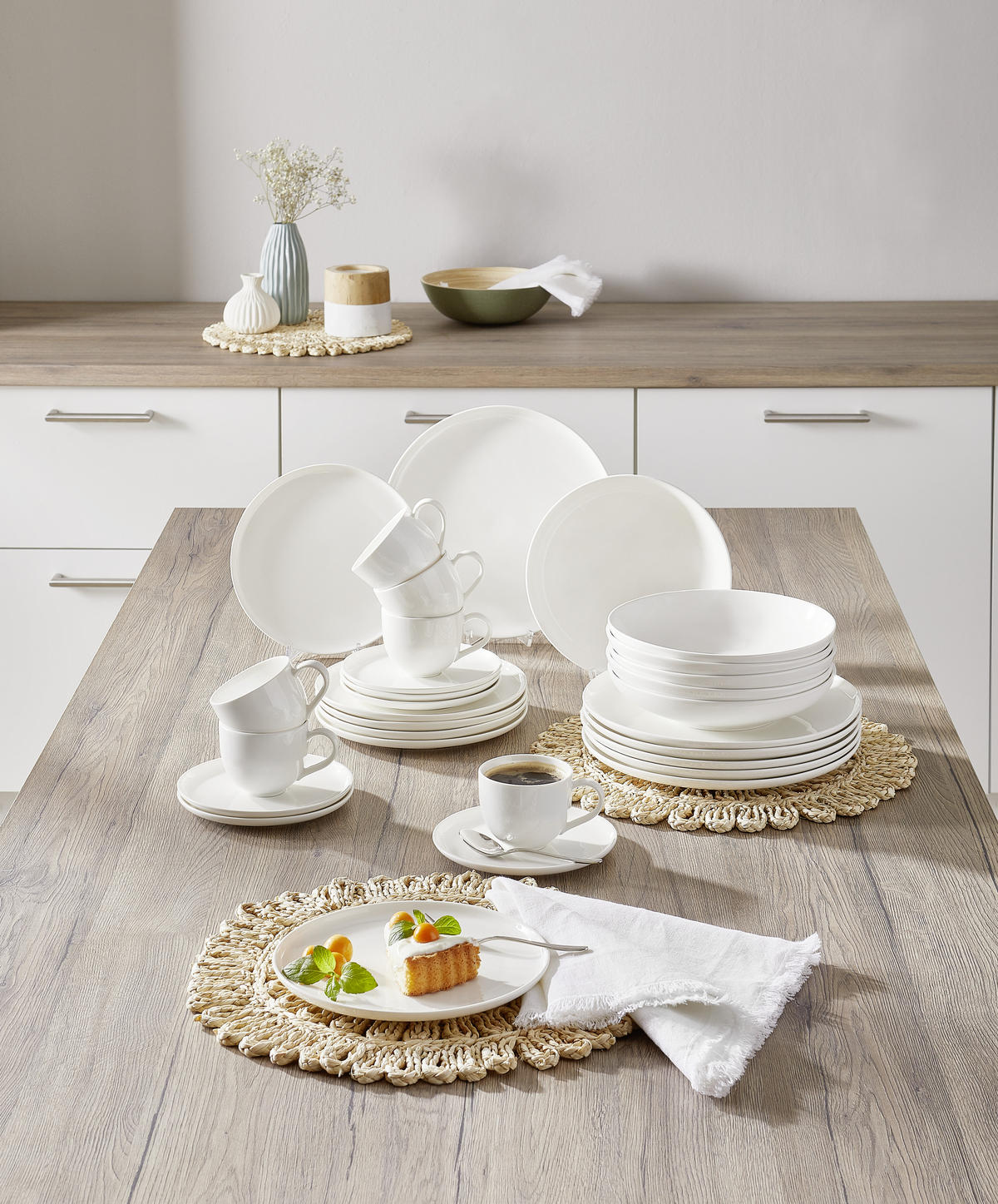 KÁVOVÝ SERVIS, 18-dielne, porcelán - biela, Design, keramika (27/19/32cm) - Ritzenhoff Breker
