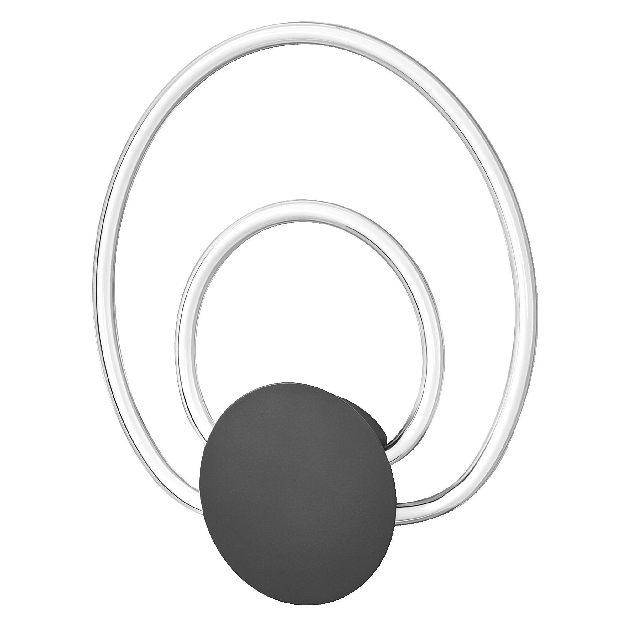 LED-WANDLEUCHTE 33.5/3.9/41.6 cm   - Dunkelgrau, Design, Kunststoff (33.5/3.9/41.6cm) - Osram