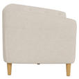 CHESTERFIELD-SOFA Flachgewebe Beige  - Eichefarben/Beige, Trend, Holz/Textil (191/78/84cm) - Ambia Home