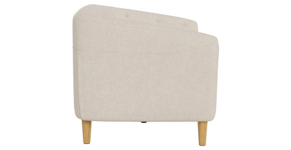 CHESTERFIELD-SOFA Flachgewebe Beige  - Eichefarben/Beige, Trend, Holz/Textil (191/78/84cm) - Ambia Home