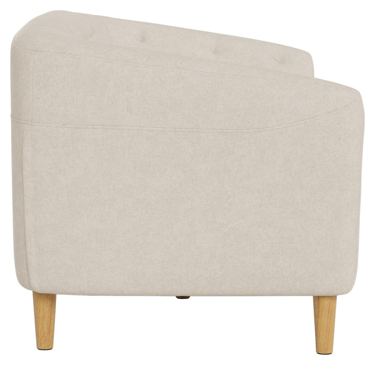 CHESTERFIELD-SOFA Flachgewebe Beige  - Eichefarben/Beige, Trend, Holz/Textil (191/78/84cm) - Ambia Home