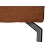 ECKSOFA Cognac Chenille  inkl. Zierkissen, Bettkasten, Schlaffunktion, Rücken echt, Kopfteilverstellung, Liegefläche im Originalstoff  - Cognac/Schwarz, KONVENTIONELL, Textil/Metall (266/185cm) - Carryhome