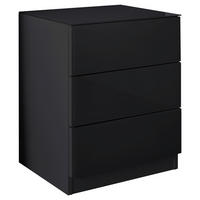 NOČNÝ STOLÍK, grafitová, 46/57/40 cm - grafitová, Konventionell, kompozitné drevo/sklo (46/57/40cm) - Hom`in