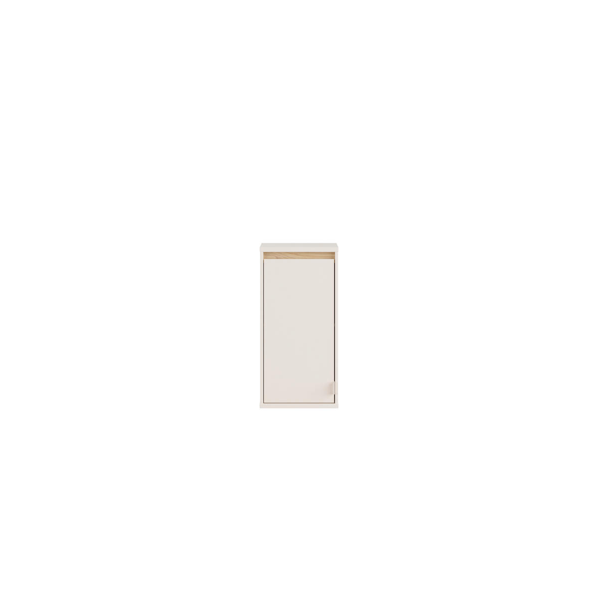 Comodă 38,4/78,4/33 cm  - culoare lemn stejar/nisipiu, Basics, metal/material pe bază de lemn (38,4/78,4/33cm) - Xora