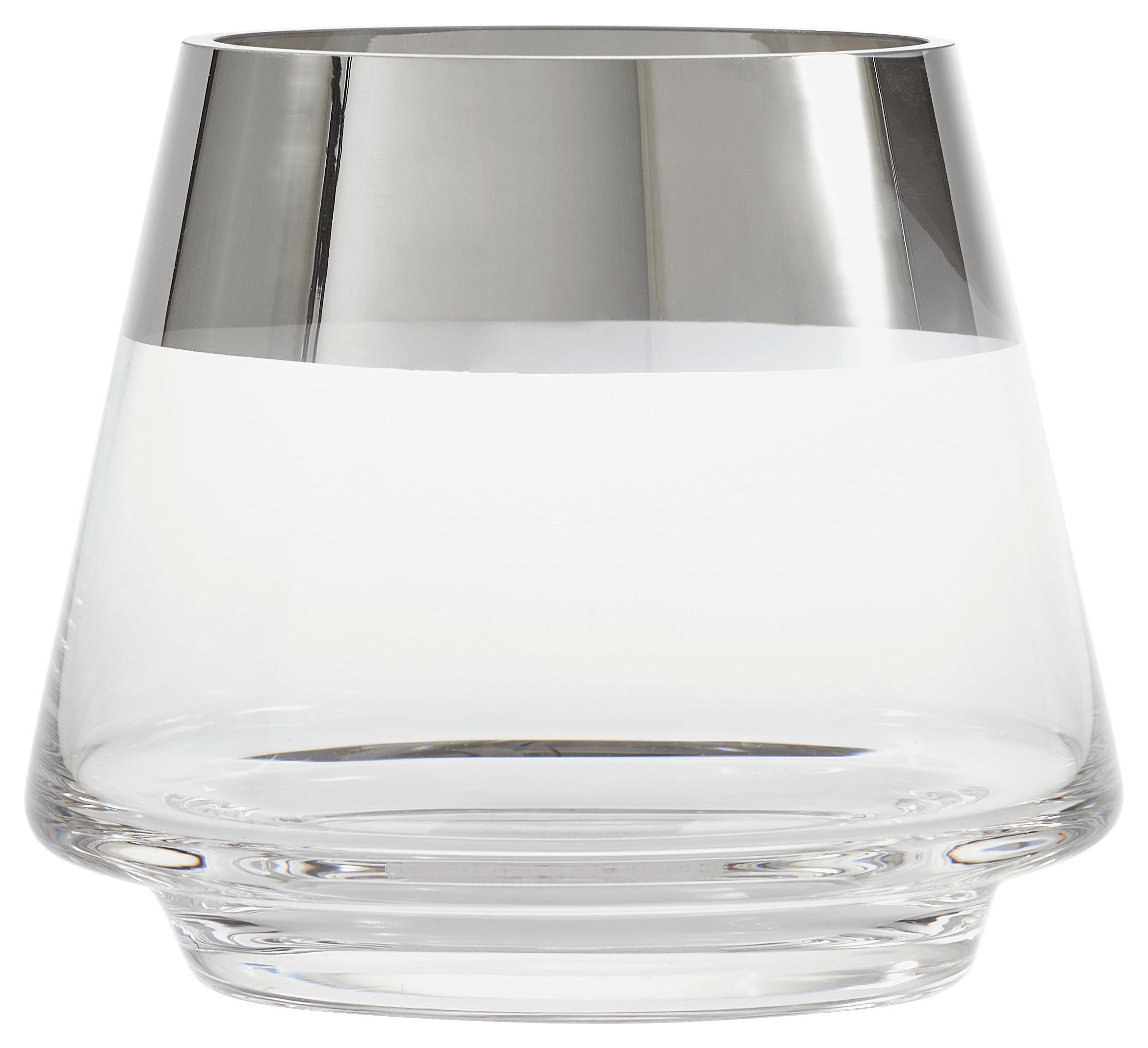 WINDLICHT Klar, Chromfarben 15/13 cm  - Klar/Chromfarben, LIFESTYLE, Glas (15/13cm) - Ambia Home