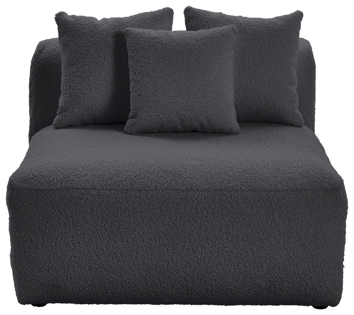 SOFFMODUL i flatväv, teddy tyg mörkgrå  - mörkgrå, Trend, textil (100/70/122cm) - Livetastic