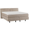 BOXSPRINGBETT 180/200 cm  in Graubraun  - Graubraun/Schwarz, Modern, Kunststoff/Textil (180/200cm) - Beldomo - Sleep