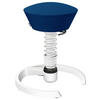 BÜROHOCKER Wollmischung Blau, Weiß  - Blau/Weiß, Basics, Textil/Metall (55/45,66/55cm) - Aeris