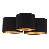 DECKENLEUCHTE Spider 70/27 cm   - Schwarz, Trend, Textil (70/27cm)