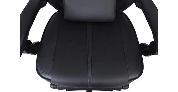 GAMINGSTUHL  in Lederlook, Netzbespannung Schwarz  - Schwarz, MODERN, Kunststoff/Textil (59/107-117/58cm) - Carryhome
