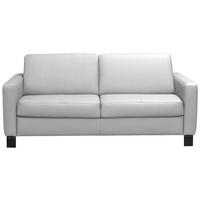 SCHLAFSOFA in Lederlook Kombination Echtleder/Lederlook Hellgrau  - Hellgrau/Schwarz, KONVENTIONELL, Leder/Textil (190/87/100cm) - Celina Home