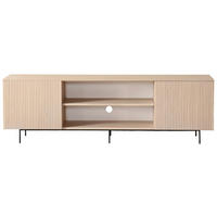 TV-BÄNK  i 178/50/38 cm  - ek Bianco/svart, Modern, metall/trä (178/50/38cm) - Niels Andersson