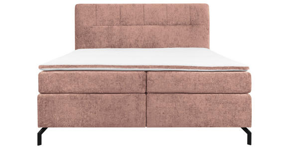 BOXSPRINGBETT 160/200 cm  in Rosa  - Schwarz/Rosa, Design, Textil/Metall (160/200cm) - Esposa