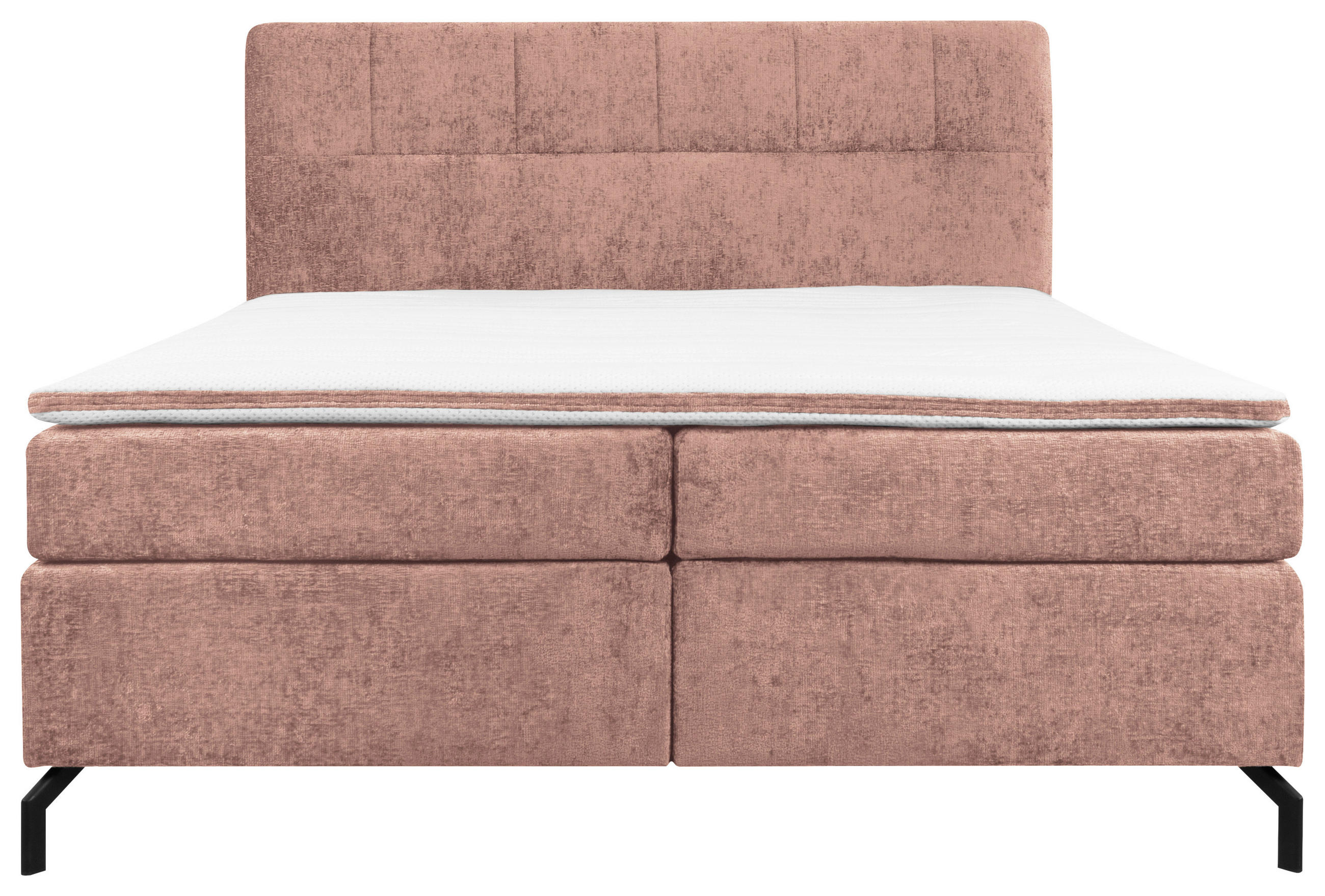 BOXSPRINGBETT 160/200 cm  in Rosa  - Schwarz/Rosa, Design, Textil/Metall (160/200cm) - Esposa