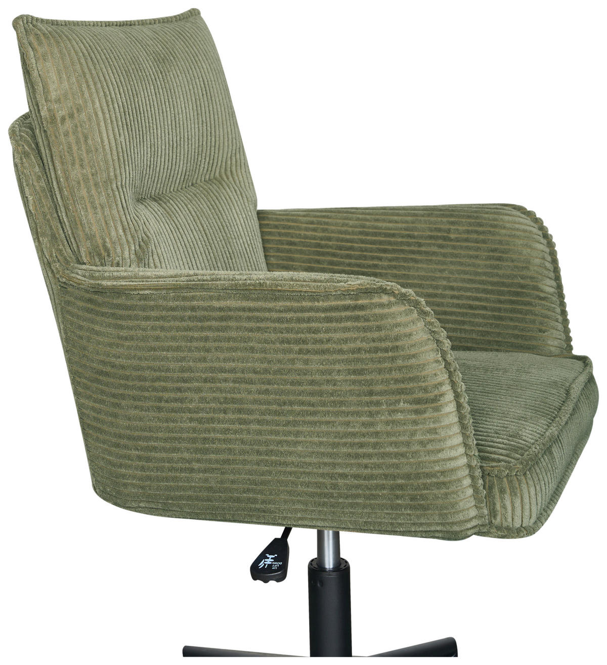 STOLICA OKRETNA  zelena, crna  metal, tekstil  - zelena/crna, Moderno, metal/tekstil (58,5/88/95/63cm) - Livetastic