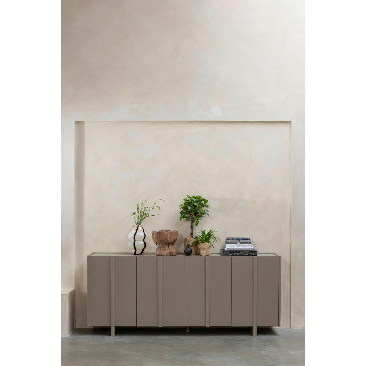 SIDEBOARD Basu  in 200/85/46 cm  - Schlammfarben, Design, Holz (200/85/46cm) - Livetastic
