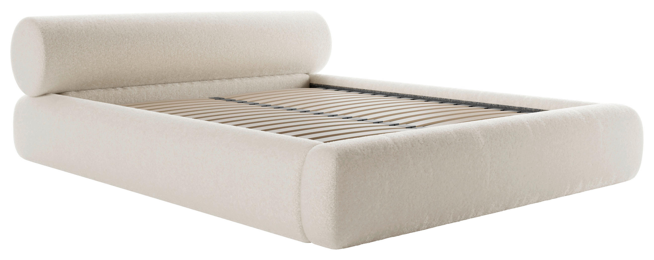 POLSTERBETT 160/200 cm,  in Beige, Lattenrost, Bettkasten,  - Beige/Schwarz, Design, Holz/Textil (160/200cm) - Chameo