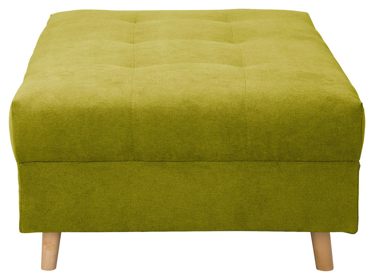 ECKSOFA inkl. Hocker Ariella in Mikrofaser Hellgrün  161/231 cm  - Naturfarben/Hellgrün, Design, Holz/Textil (161/231cm) - Livetastic