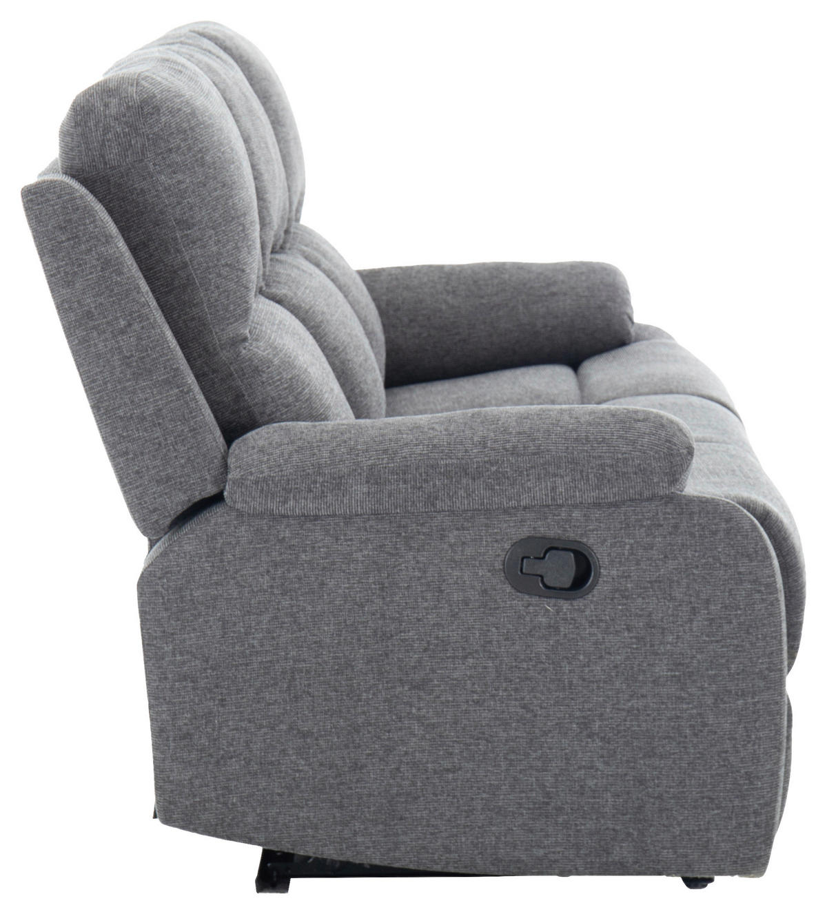 SITZGARNITUR VERONA Leinenoptik Dunkelgrau  - Dunkelgrau/Schwarz, Design, Kunststoff/Textil (84,5/133,5/100,5/92cm) - Livetastic