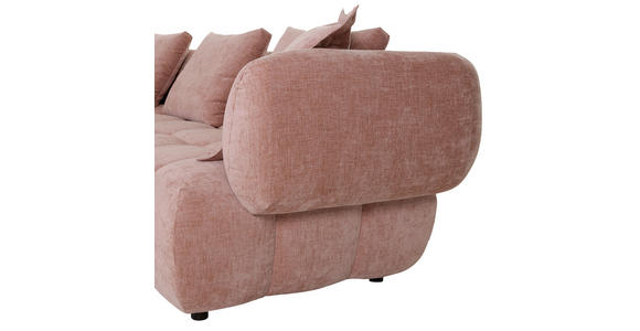 ECKSOFA Altrosa Flachgewebe - Schwarz/Altrosa, KONVENTIONELL, Kunststoff/Textil (250/289cm) - Carryhome