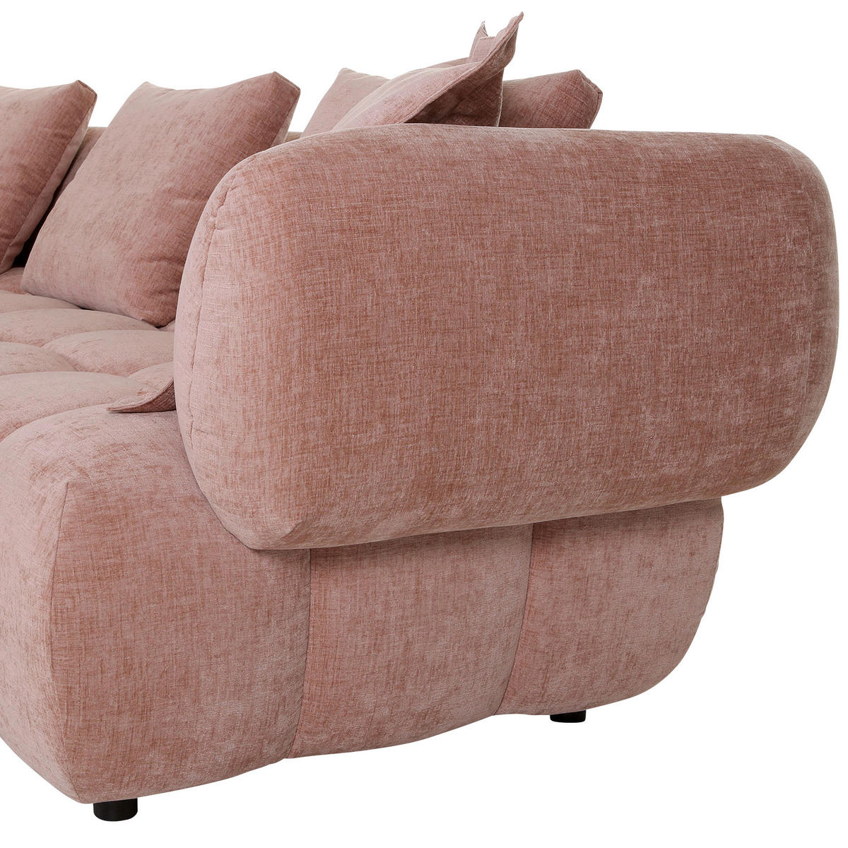 HÖRNSOFFA i flatväv gammelrosa  - svart/gammelrosa, Klassisk, textil/plast (250/289cm) - Carryhome