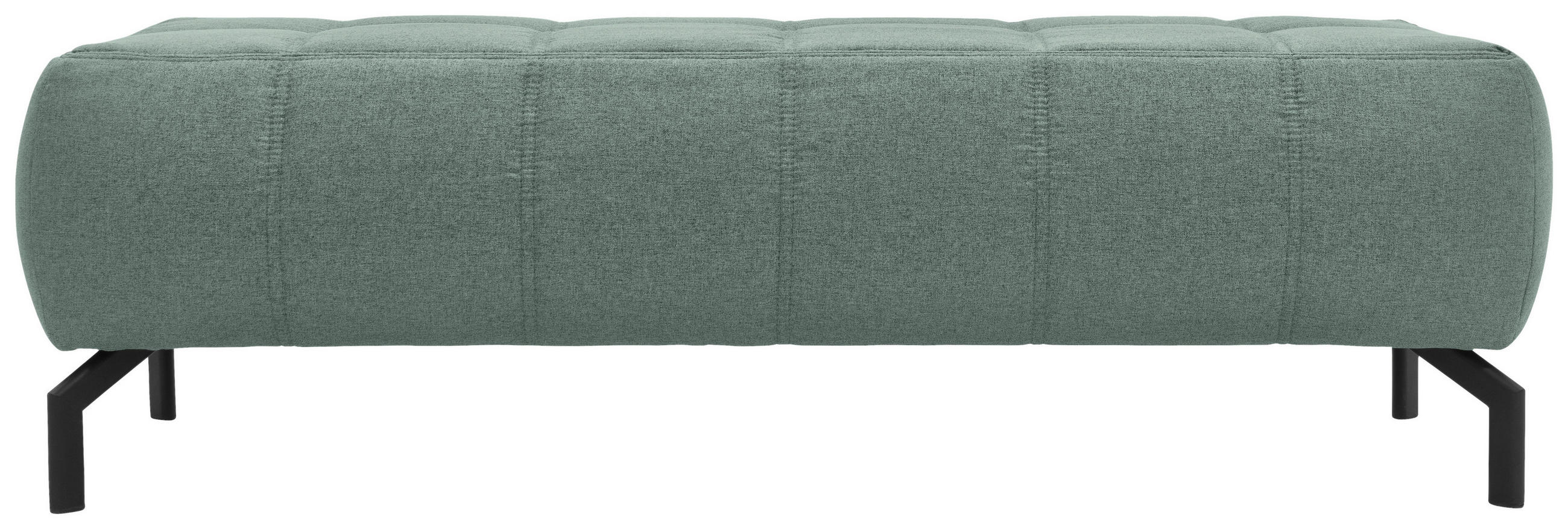 HOCKER Webstoff Hellblau - Schwarz/Hellblau, Design, Textil/Metall (153/45/62cm) - MID.YOU