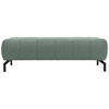 HOCKER Webstoff Hellblau  - Schwarz/Hellblau, Design, Textil/Metall (153/45/62cm) - MID.YOU