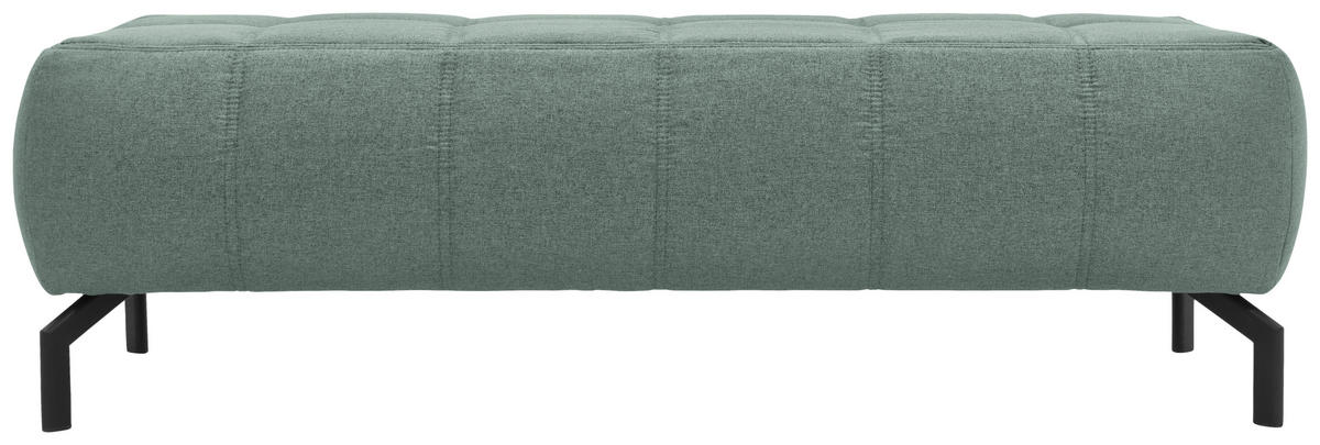 HOCKER Webstoff Hellblau  - Schwarz/Hellblau, Design, Textil/Metall (153/45/62cm) - MID.YOU