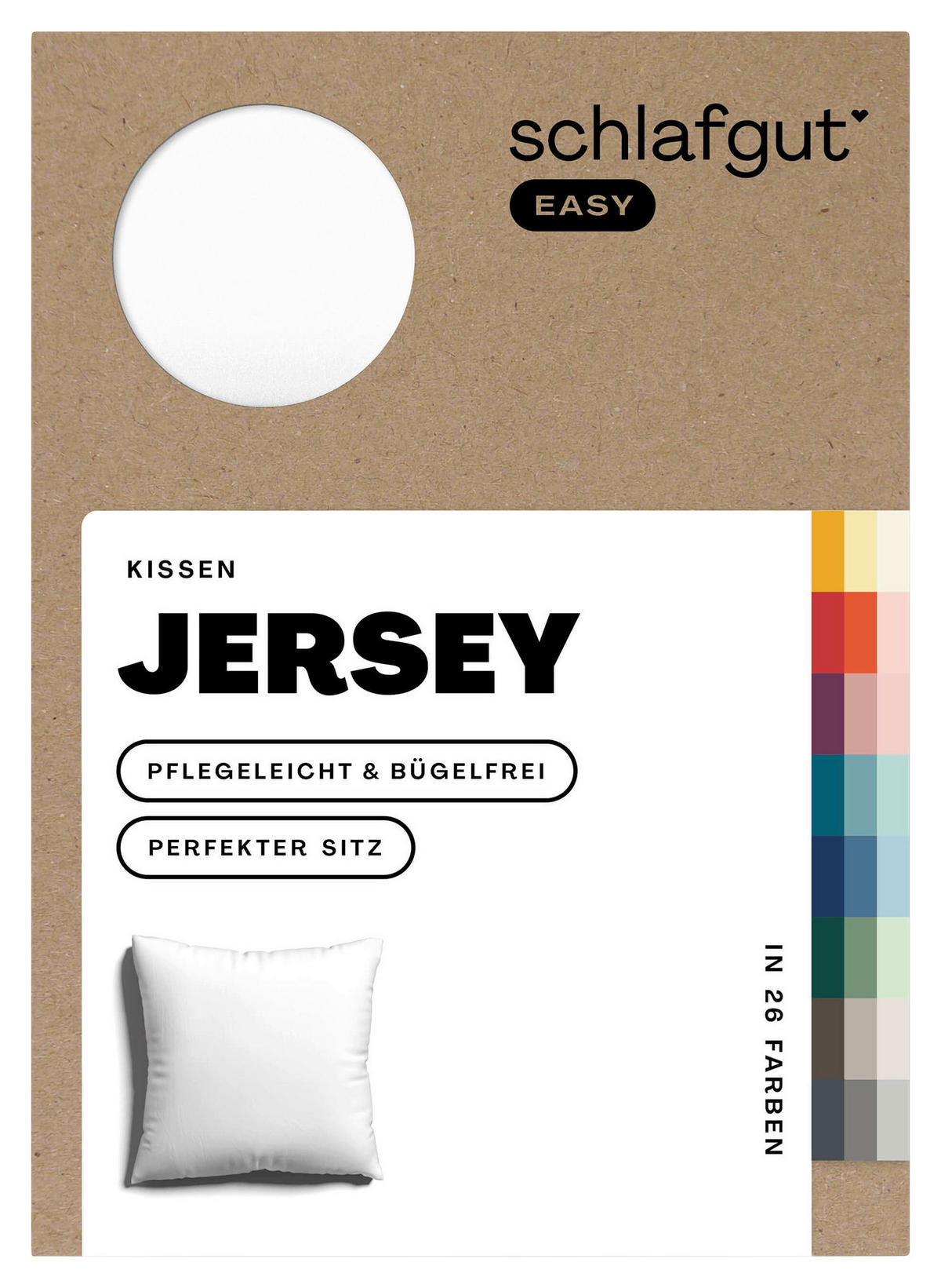 KOPFKISSENBEZUG EASY JERSEY 80/80 cm  - Weiß, Basics, Textil (80/80cm) - Schlafgut