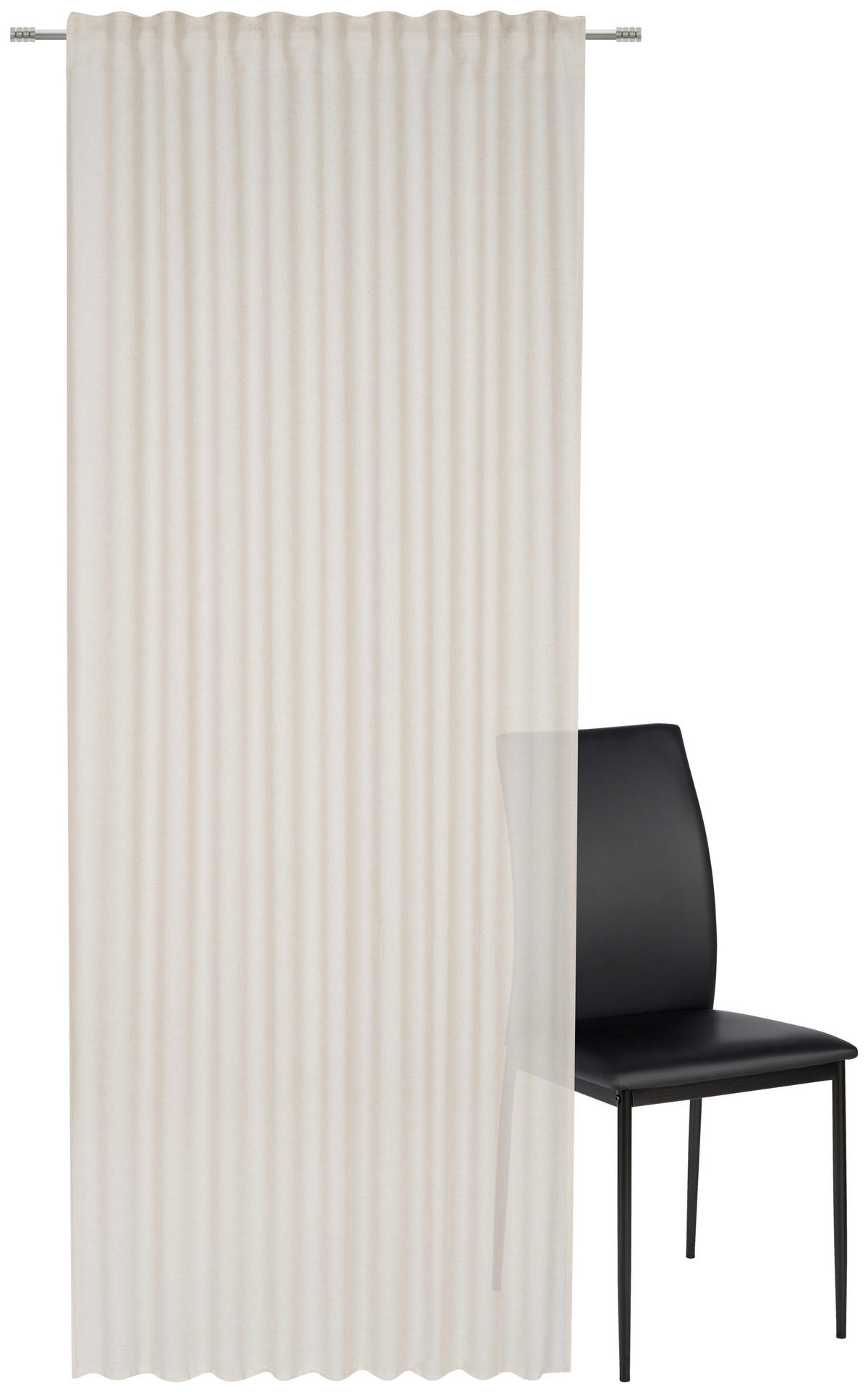 FERTIGVORHANG  halbtransparent   140/245 cm  - Taupe, Basics, Textil (140/245cm) - Esposa