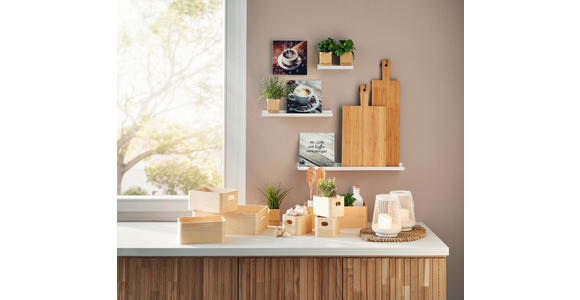AUFBEWAHRUNGSBOXEN-SET - Naturfarben, Trend, Holz (36/25/11,5cm) - Ambia Home