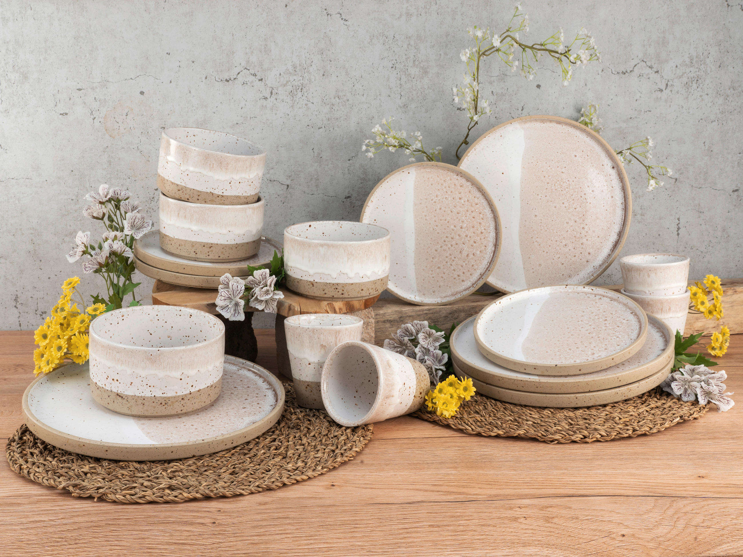 KOMBISERVICE 8-teilig Cosmos - Multicolor, Basics, Keramik (39,5/43/37cm) - Creatable