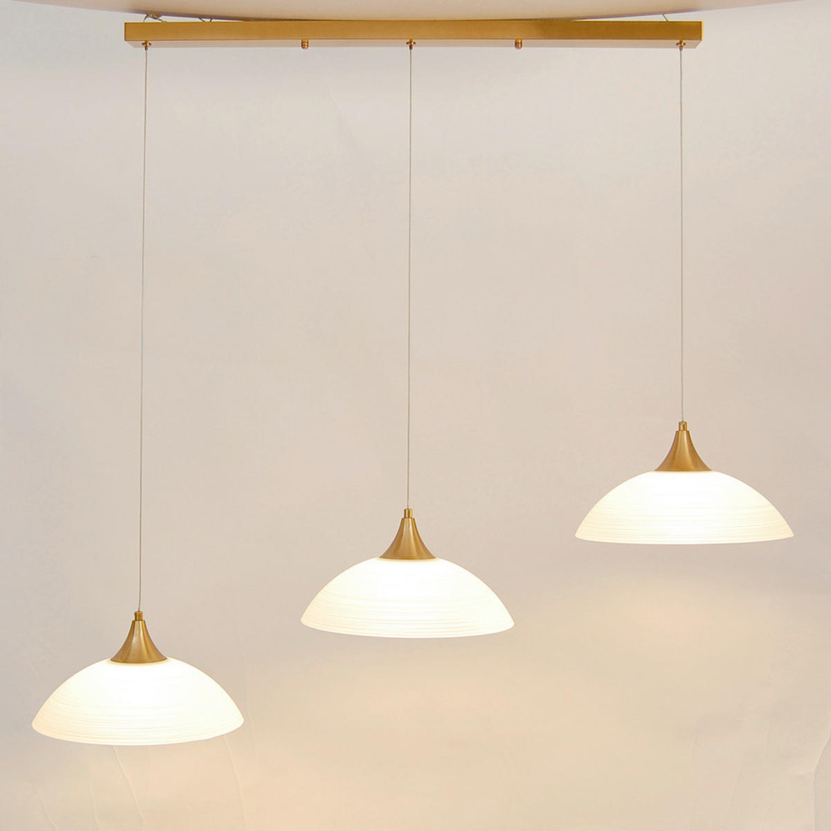 ZÁVESNÉ SVIETIDLO, 106/30/150 cm  - biela, Trend, kov/sklo (106/30/150cm) - Novel