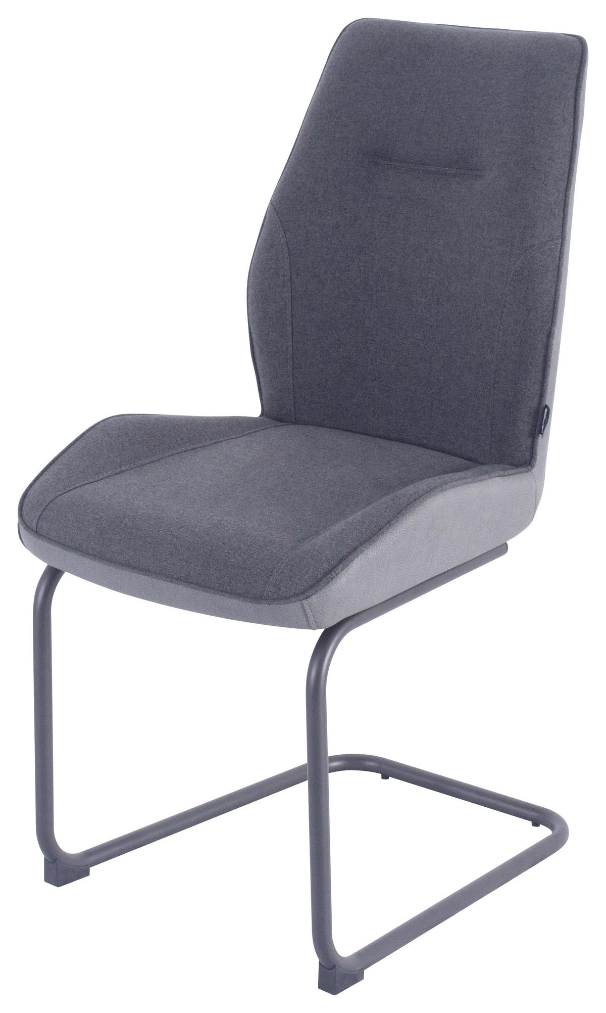 STOLIČKA S PRUŽNÝM PODNOŽÍM, tkaná textília, sivá, tmavosivá - čierna/sivá, Design, kov/textil (48/94/61,5cm) - Carryhome