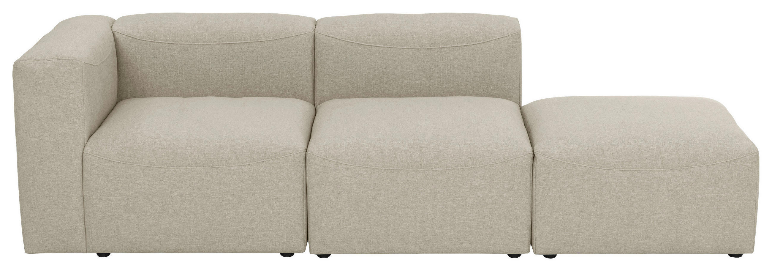 OTTOMANE LENA in Flachgewebe Creme  - Creme, Design, Kunststoff/Textil (250/73/100cm) - Max Winzer