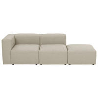 OTTOMANE LENA in Flachgewebe Creme  - Creme, Design, Kunststoff/Textil (250/73/100cm) - Max Winzer