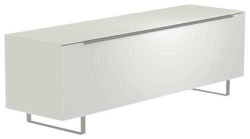 LOWBOARD  in 160/51/45 cm  - Alufarben/Weiß, Design, Glas/Holzwerkstoff (160/51/45cm) - Moderano