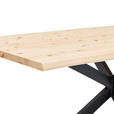 ESSTISCH in Holz 200/100/75 cm  - Zirbelkieferfarben/Schwarz, Natur, Holz/Metall (200/100/75cm) - Linea Natura