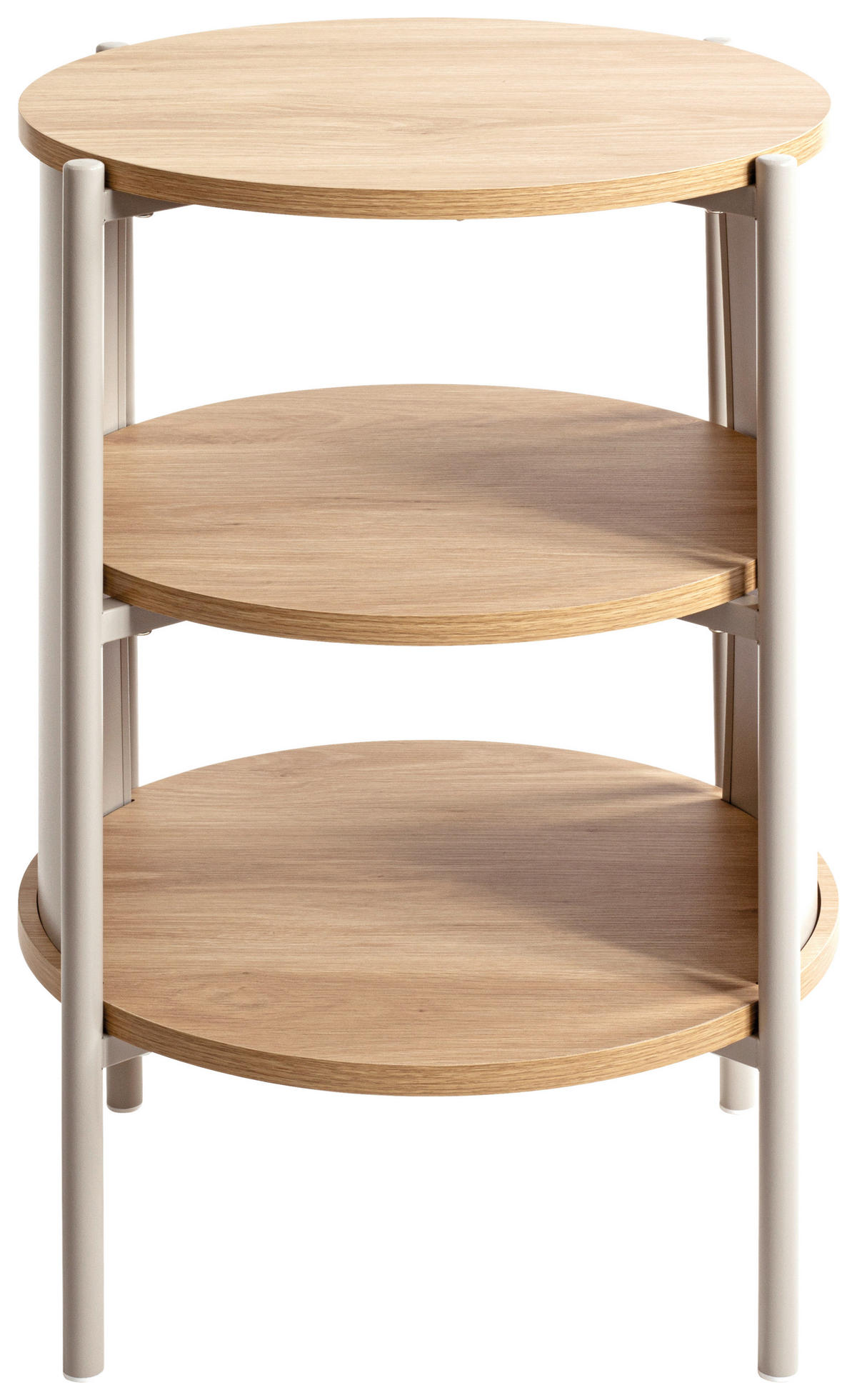 BEISTELLTISCH Eichefarben, Kaschmir rund  - Kaschmir/Eichefarben, Trend, Holzwerkstoff/Metall (44/60cm)