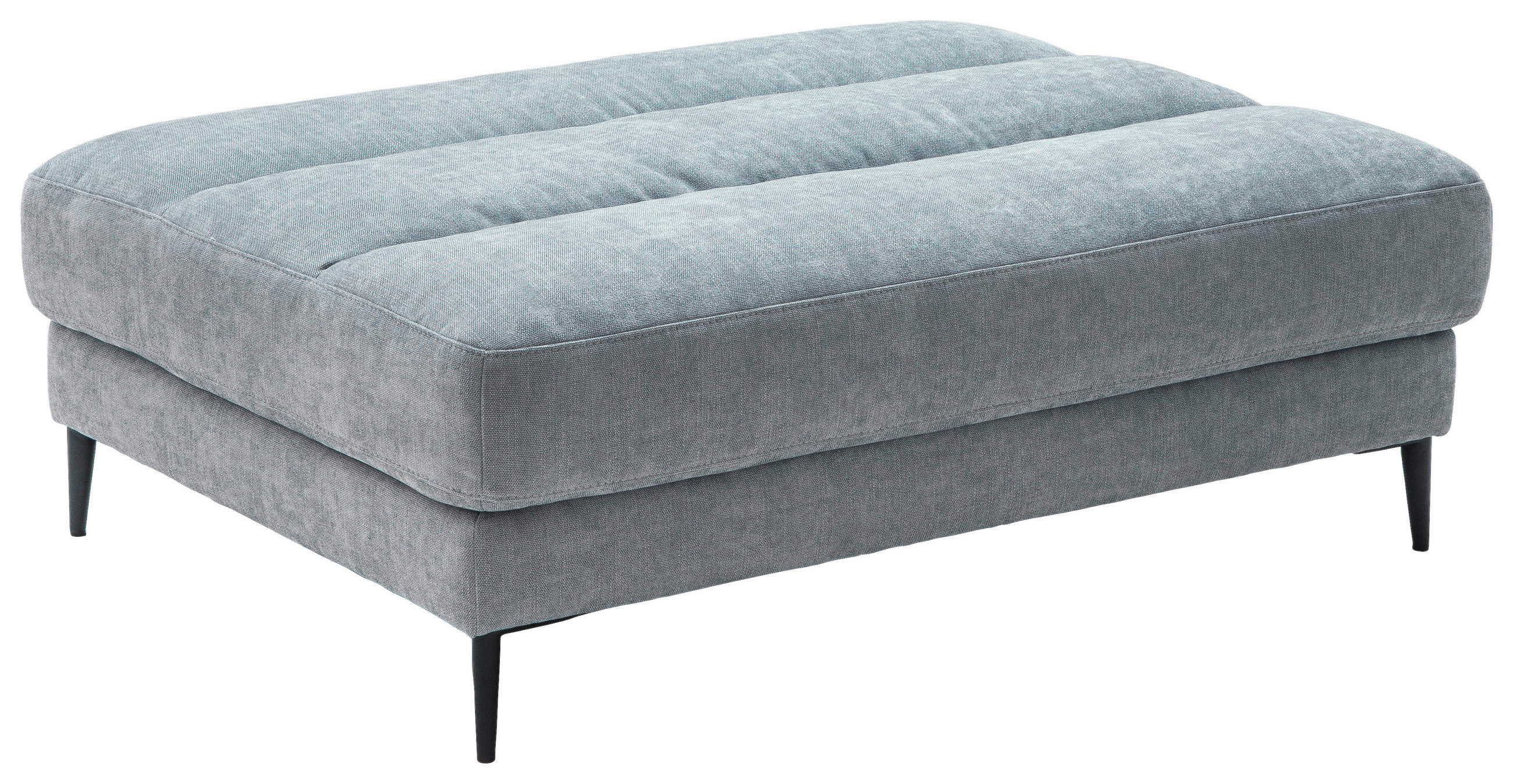 HOCKER Textil Hellblau  - Schwarz/Hellblau, Design, Textil/Metall (90/83/125cm) - Dieter Knoll